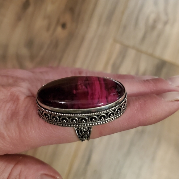 New Oversized Sugilite 925 Silver Statement Ring. - Picture 7 of 8